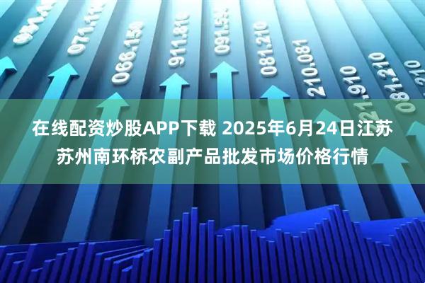 在线配资炒股APP下载 2025年6月24日江苏苏州南环桥农副产品批发市场价格行情